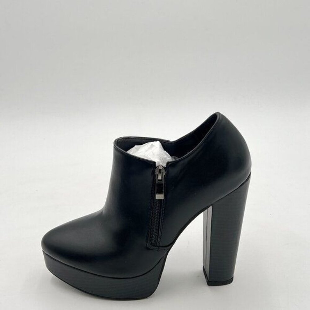 Women's Platform Chunky Heel side zipper side Ankle Booties